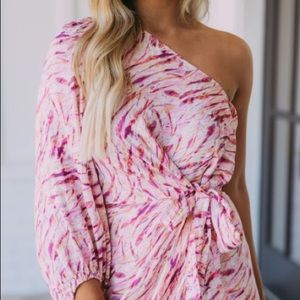 Pinks One shoulder dress